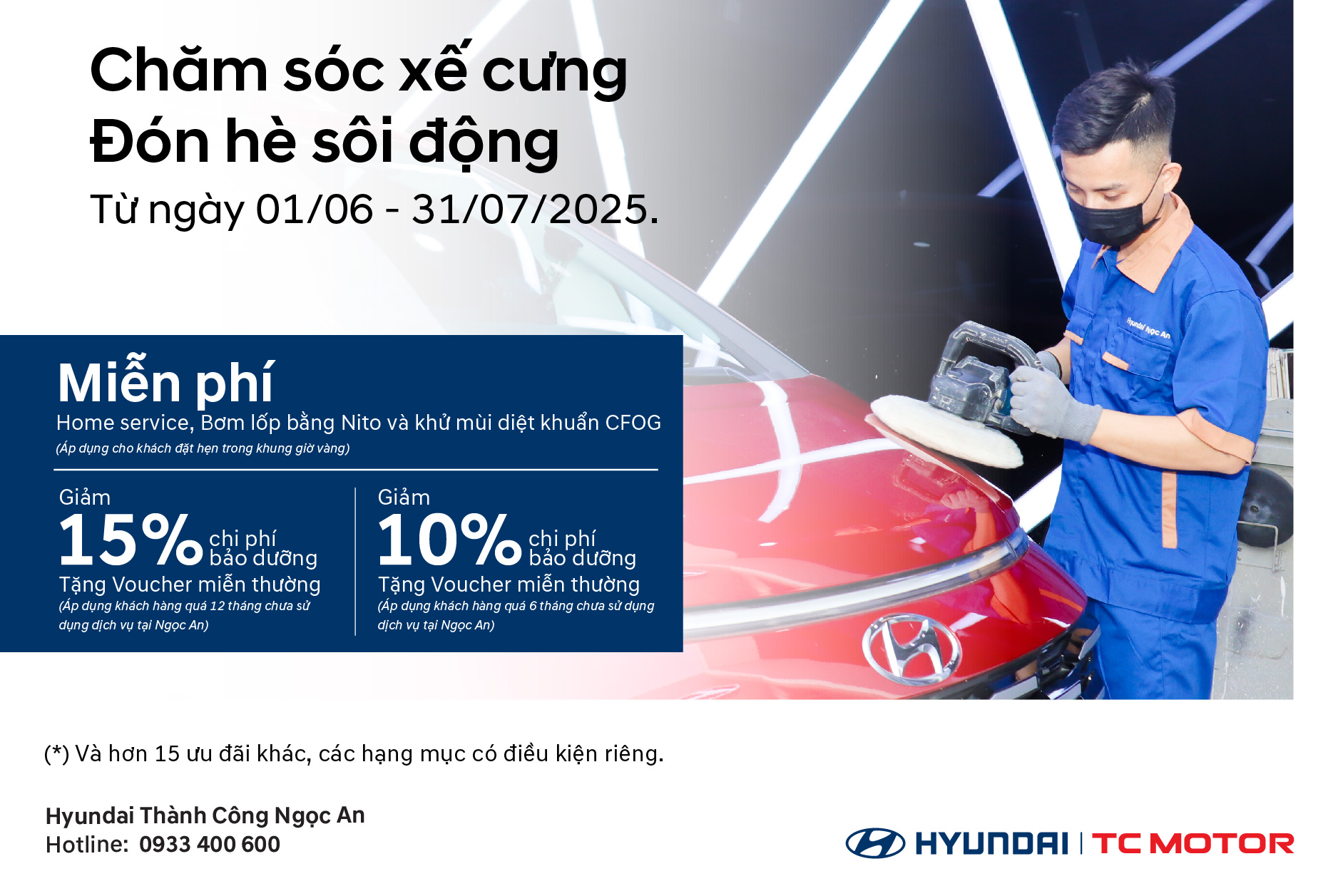 Khuyến mại dịch vụ tháng 6: Chăm sóc xế cưng – Đón hè sôi động